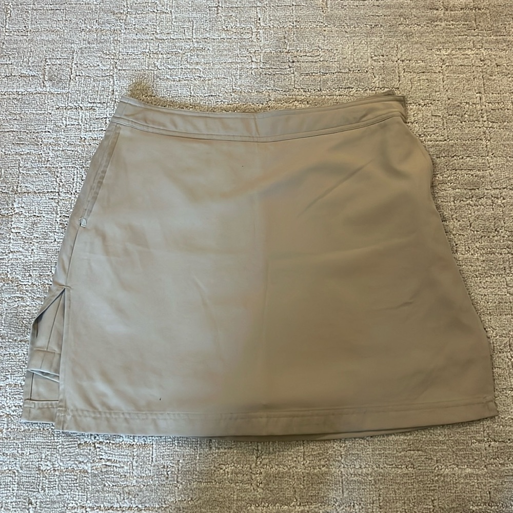 PlayDry by Greg Norman Khaki Golf Skort